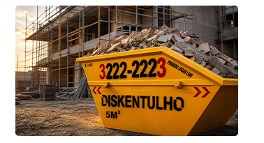 Caçamba Diskentulho em obra